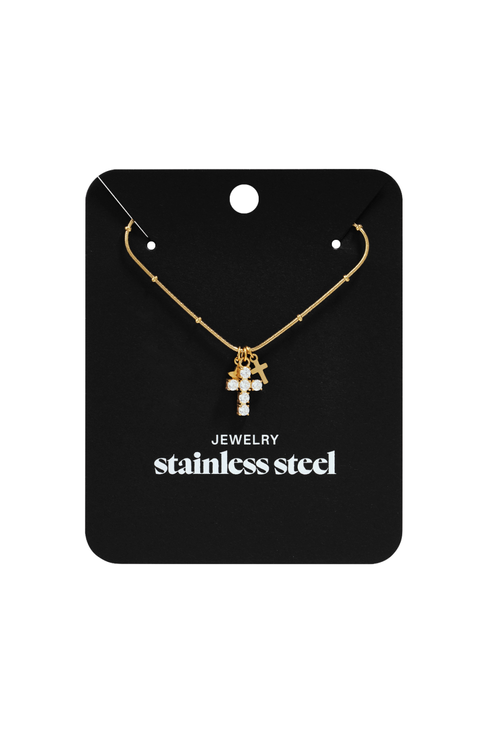 Collier Avec Breloques En Forme De Croix Et D'Étoile Image4