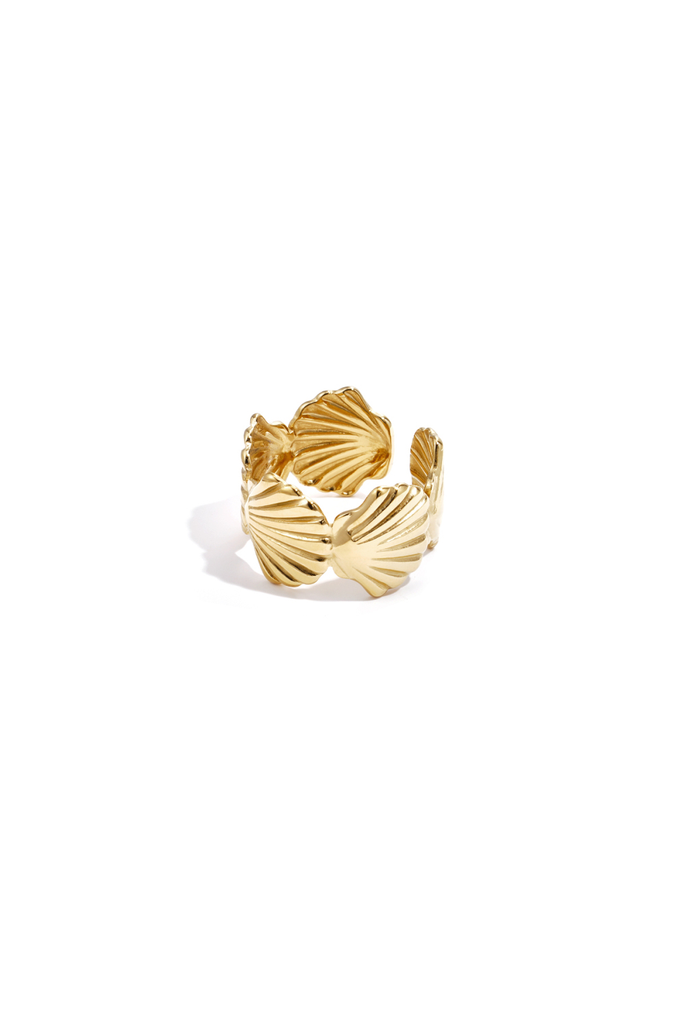Bague Épaisse Ornée De Coquillages
