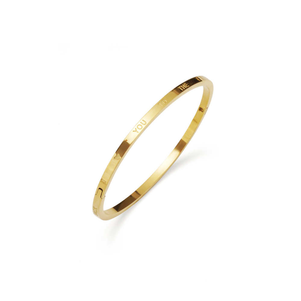 Bracelet Esclave Love You To The Moon And Back Petit - Doré 
