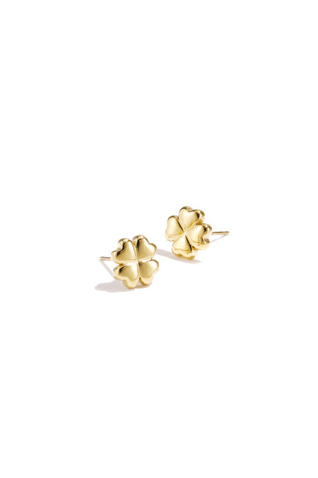 Boucles d'oreilles minimalistes en forme de trèfle