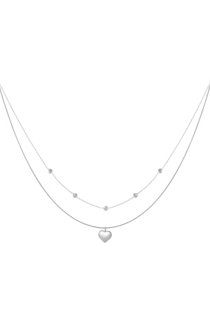 Colliers Superposés En Forme De Cœur, Style Décontracté, Simple Et Quotidien, Bijoux Pour Femmes h5 Image3