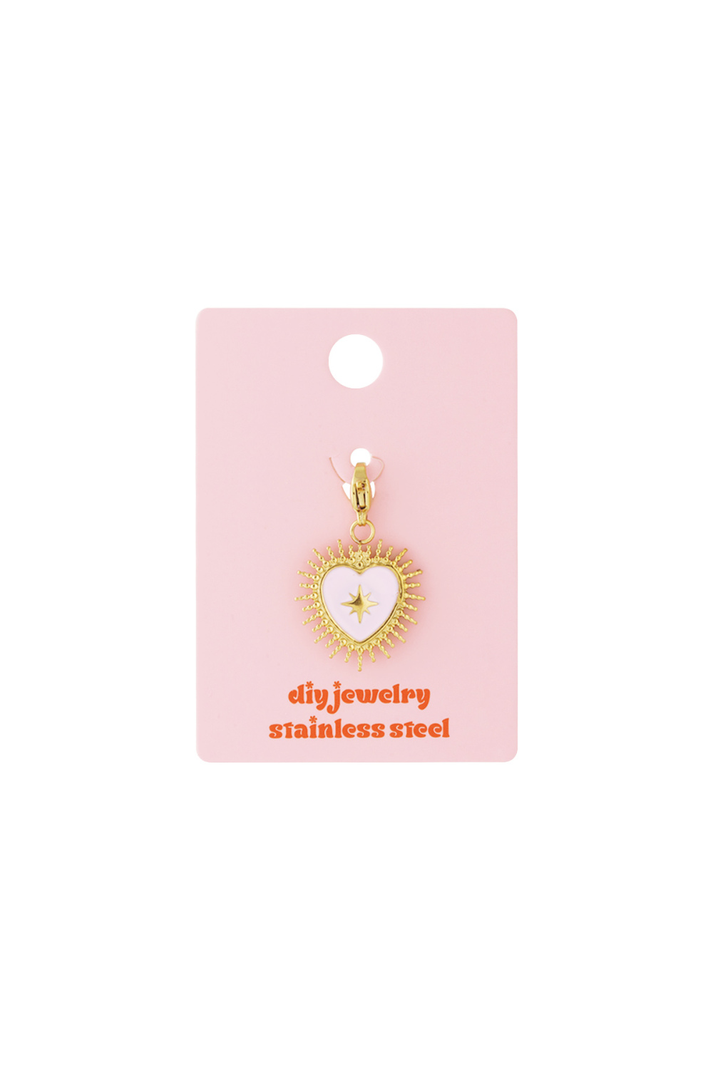 Bijoux En Acier Inoxydable, Breloques En Forme De Cœur, Style Décontracté, Simple Et Quotidien, Pour Femmes h5Image3