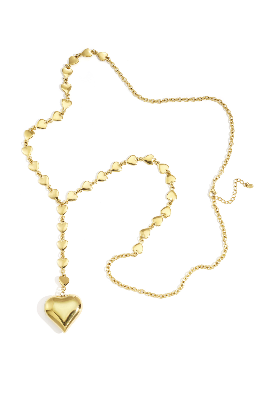 Colliers Longs En Acier Inoxydable, Style Cœur, Décontracté, Simple Et Quotidien, Bijoux Pour Femmes 