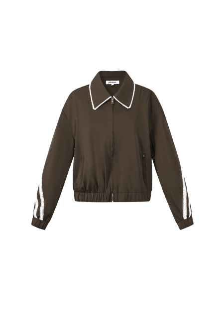 Veste Femme en Fibre de Polyester Tissée Sportive Contraste de Couleurs Ensemble 2 pièces 2