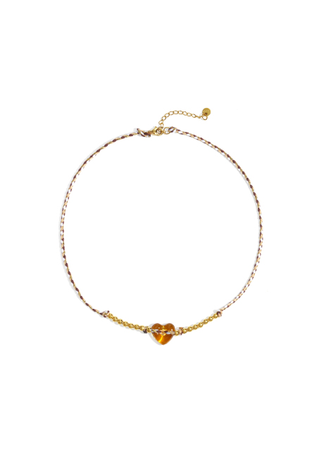 Colliers de perles en polyester, série cœur, décontracté, quotidien, simple, bijoux pour femmes