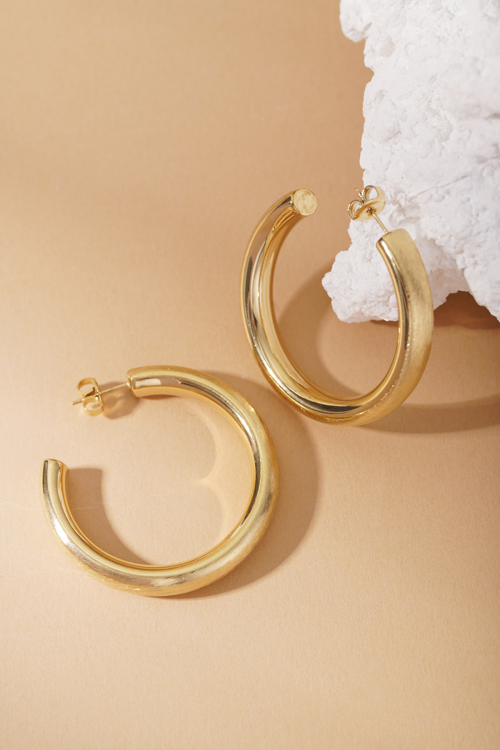   Boucles D'Oreilles Créoles De Forme Irrégulière, Série Décontractée, Simple Et Quotidienne, Bijoux Pour Femmes Image5