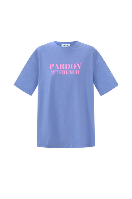 Cotton T-shirt Femme Casual Letters 2
