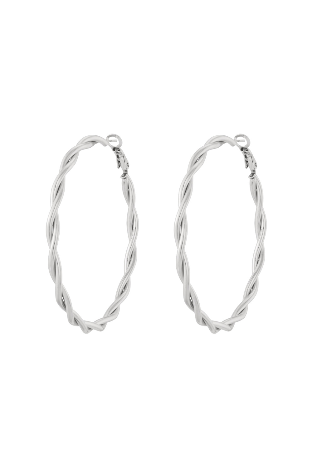 Boucles D'Oreilles Créoles Torsadées h5Image3