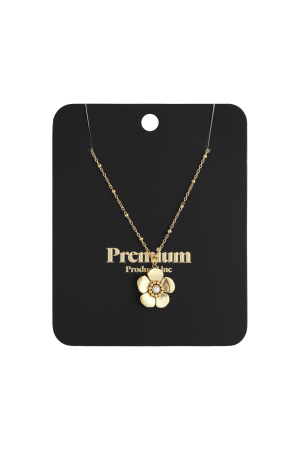 Collier Boule Avec Pendentif Fleur Et Perle - Doré h5 Image5