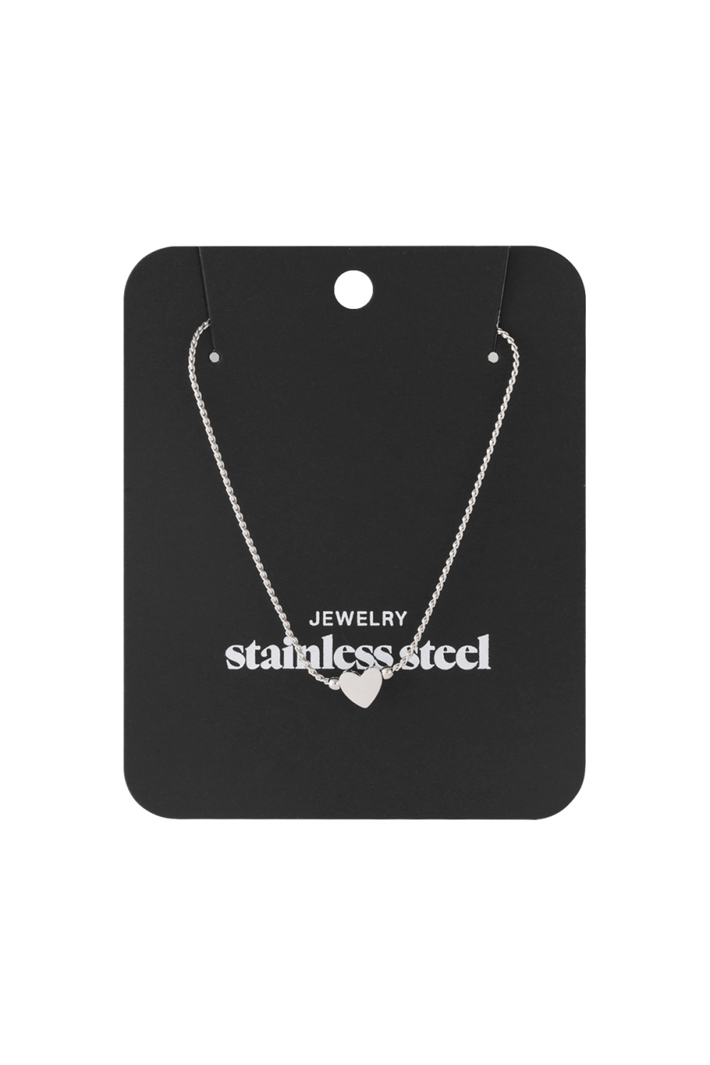 Collier Coeur Couleur Or Acier Inoxydable Image6