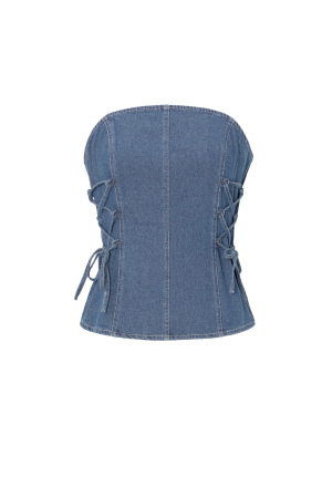 Coton Tissé Haut Femme Sans Bretelles Élégant Couleur Unie Printemps/Été h5 