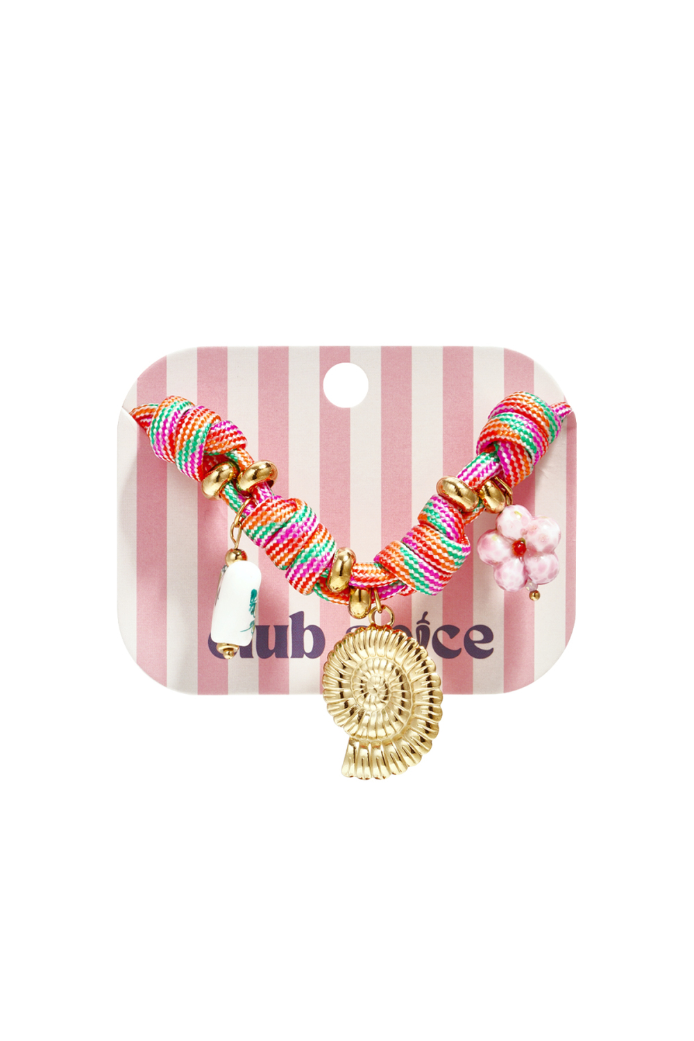 Bracelet En Corde Avec Nœuds Et Breloques En Coquillage h5Image3