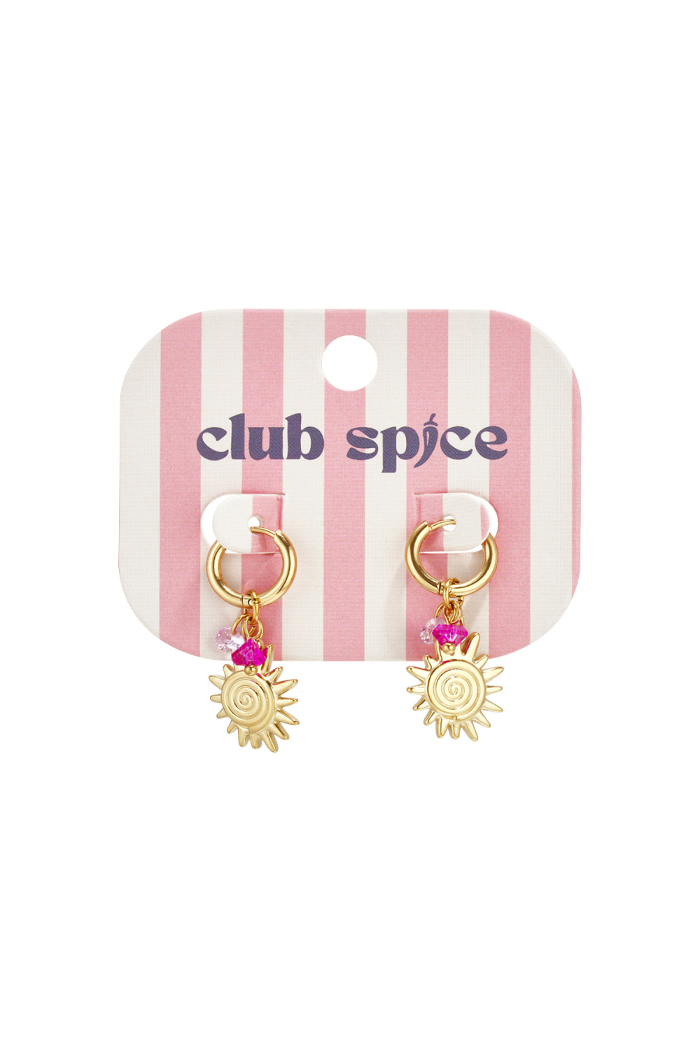 Boucles D'Oreilles Ornées D'Un Pendentif Soleil Et De Perles Image3