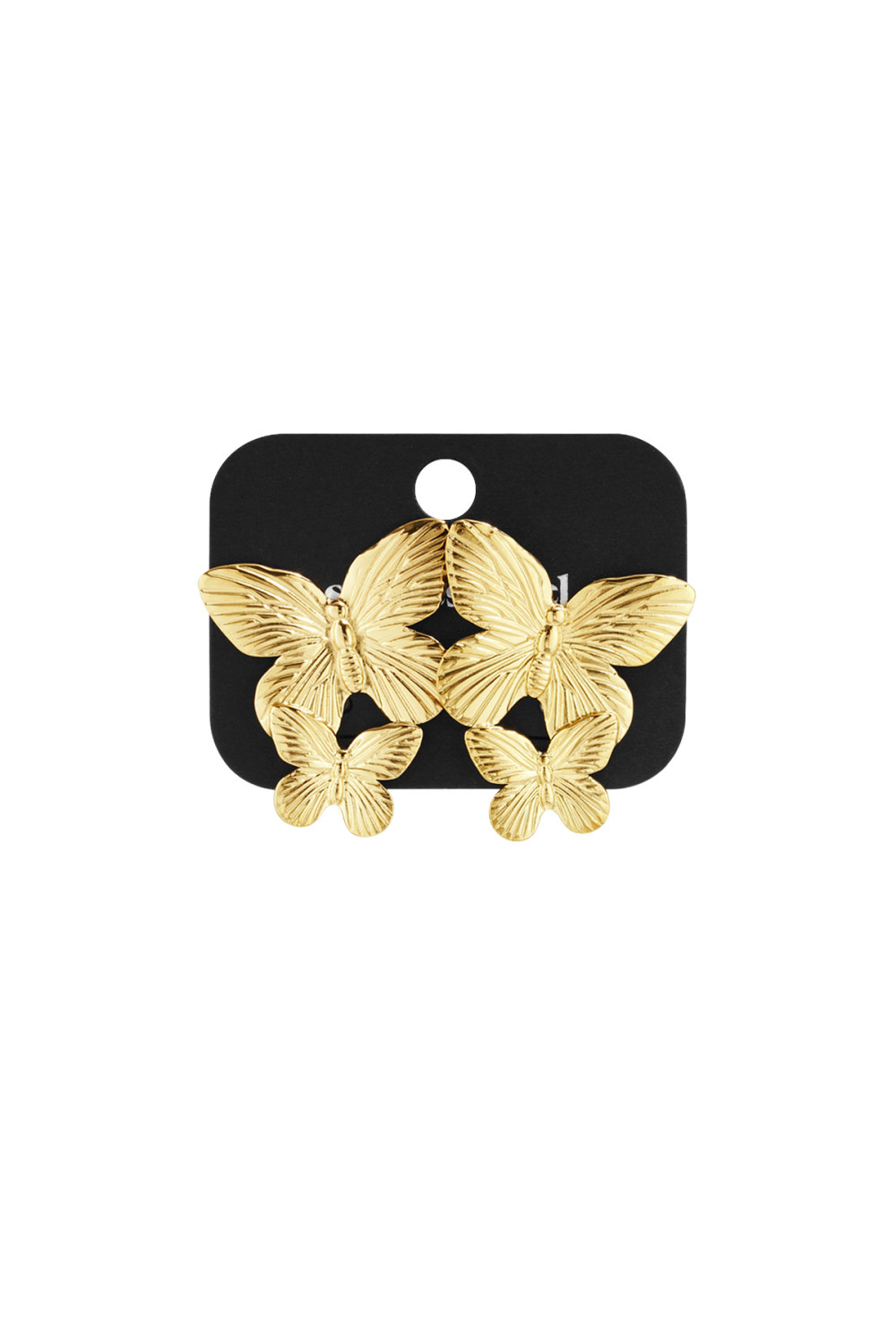 Boucles D'Oreilles Pendantes Papillon En Acier Inoxydable, Collection Décontractée Et Simple Pour Femmes h5Image6