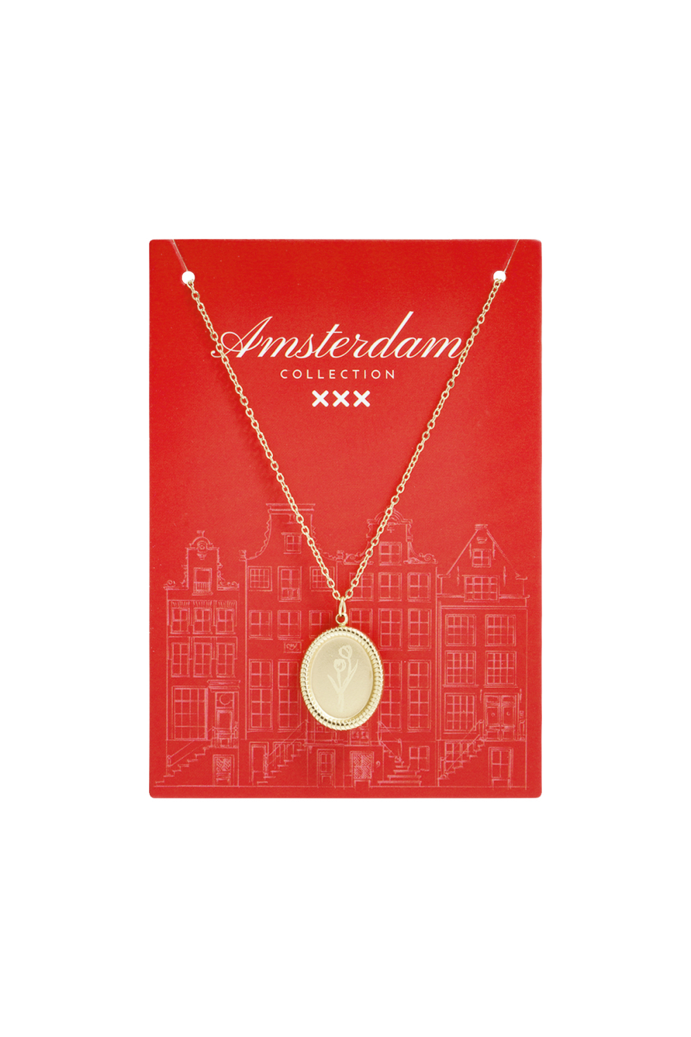Collier En Acier Inoxydable Avec Fleur De Tulipe Image7