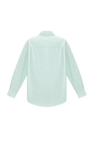 Cotton Woven Chemise Femme Casual Stripes Coeur Ruffle Detail h5 Image3