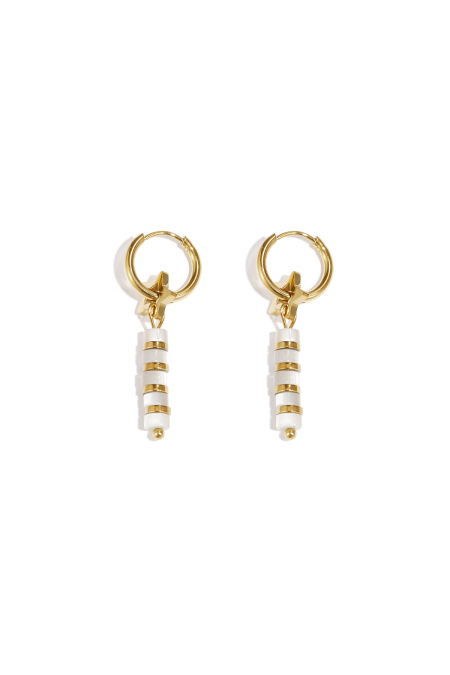 Boucles d'oreilles en forme d'étoile avec perles