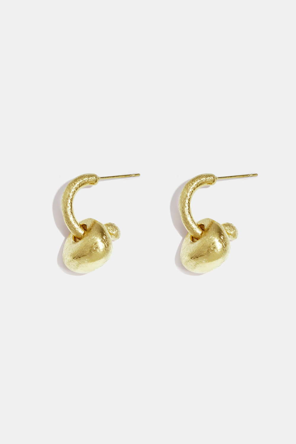 Boucles D'Oreilles Pendantes Sculpturales À Effet Mat 