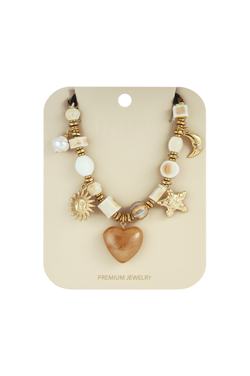 Colliers De Perles Cœur Soleil Imprimé Léopard Étoile Lune Décontracté Quotidien Simple Série Bijoux Pour Femmes Image4