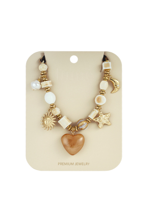 Colliers De Perles Cœur Soleil Imprimé Léopard Étoile Lune Décontracté Quotidien Simple Série Bijoux Pour Femmes h5 Image4
