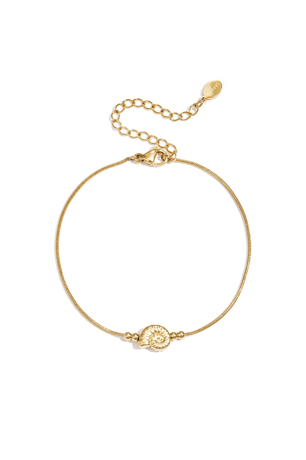 Bracelet Minimaliste Avec Coquillage En Spirale 