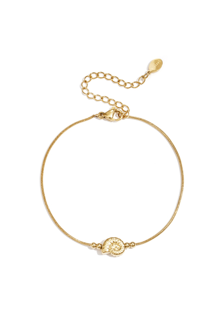 Bracelet minimaliste avec coquillage en spirale
