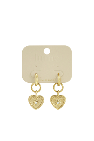 Boucles D'Oreilles Pendantes En Forme De Cœur, Série Simple Et Décontractée Pour Le Quotidien, Bijoux Pour Femmes h5 Image5