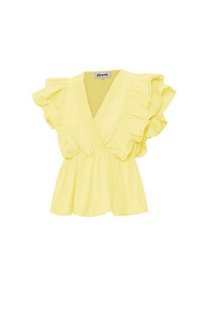 Blouse Sans Manches Tissée Élégante Bordure Frangée Couleur Unie Printemps/Été h5 Image2