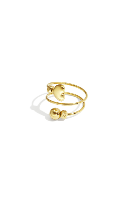 Bagues minimalistes en acier inoxydable, style cœur, décontractées, simples et quotidiennes, bijoux pour femmes