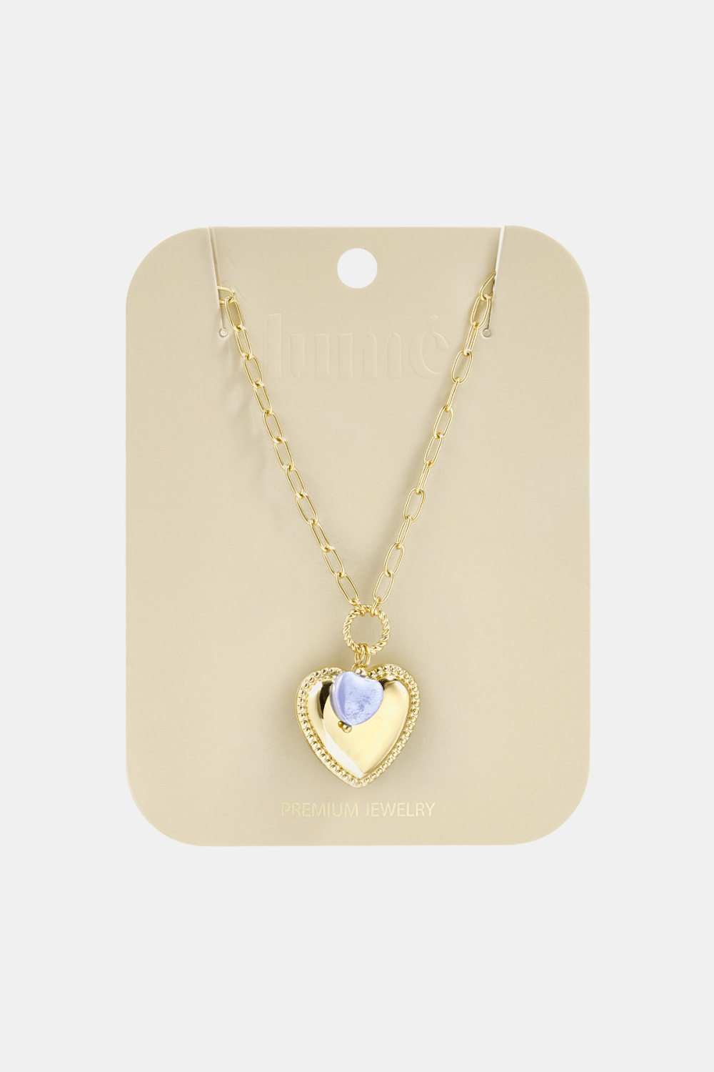 Collier Avec Pendentif En Forme De Cœur Et Perle Sur Une Bague Image4