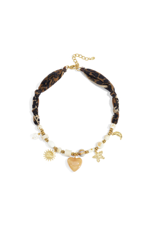 Colliers De Perles Cœur Soleil Imprimé Léopard Étoile Lune Décontracté Quotidien Simple Série Bijoux Pour Femmes h5 