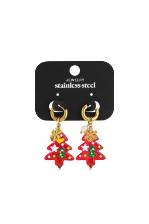 Boucles D'Oreilles Pendantes En Acier Inoxydable, Série Simple Et Décontractée De Noël, Bijoux Pour Femmes h5 Image5