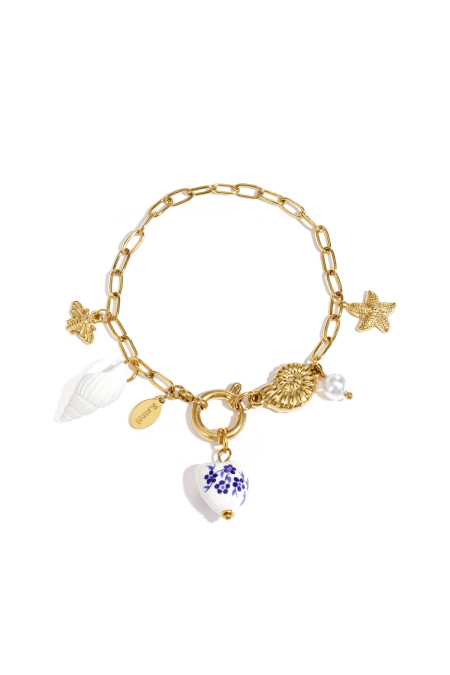 Bracelets à breloques en acier inoxydable en forme d'étoile de mer, collection décontractée et simple pour femmes