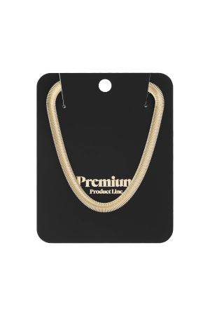Collier Plat Avec Imprimé - Doré-6.0Mm h5 Image8