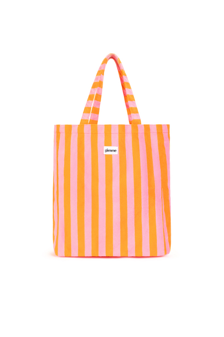 Sacs cabas rayés en polyester simple, accessoires du quotidien
