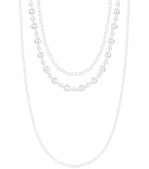 Collier Superposé De Perles Mélangées h5
