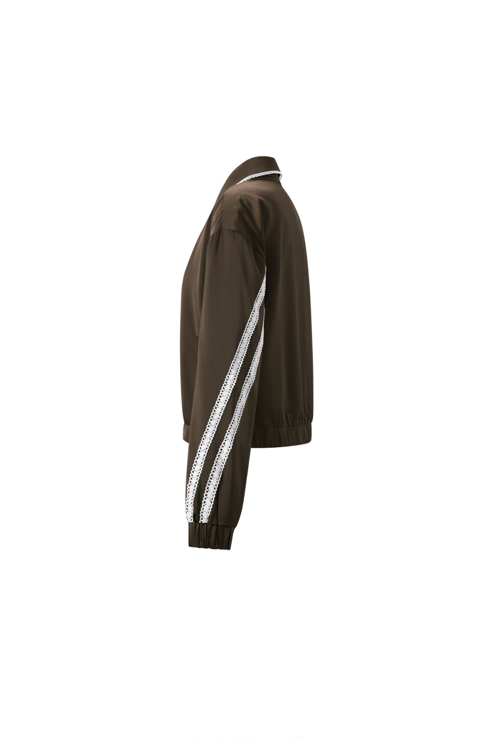 Veste Femme En Fibre De Polyester Tissée Sportive Contraste De Couleurs Ensemble 2 Pièces Image4