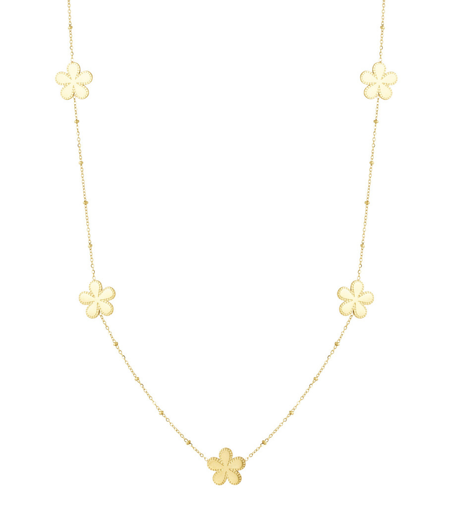 Sautoir Avec Boules Et Fleurs