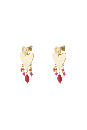 Boucles D'Oreilles Pendantes En Forme De Cœur h5 