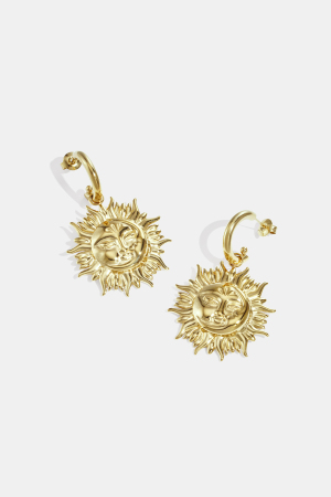 Boucles D'Oreilles Pendantes En Acier Inoxydable, Collection Soleil, Style Décontracté Et Simple Pour Femmes h5 