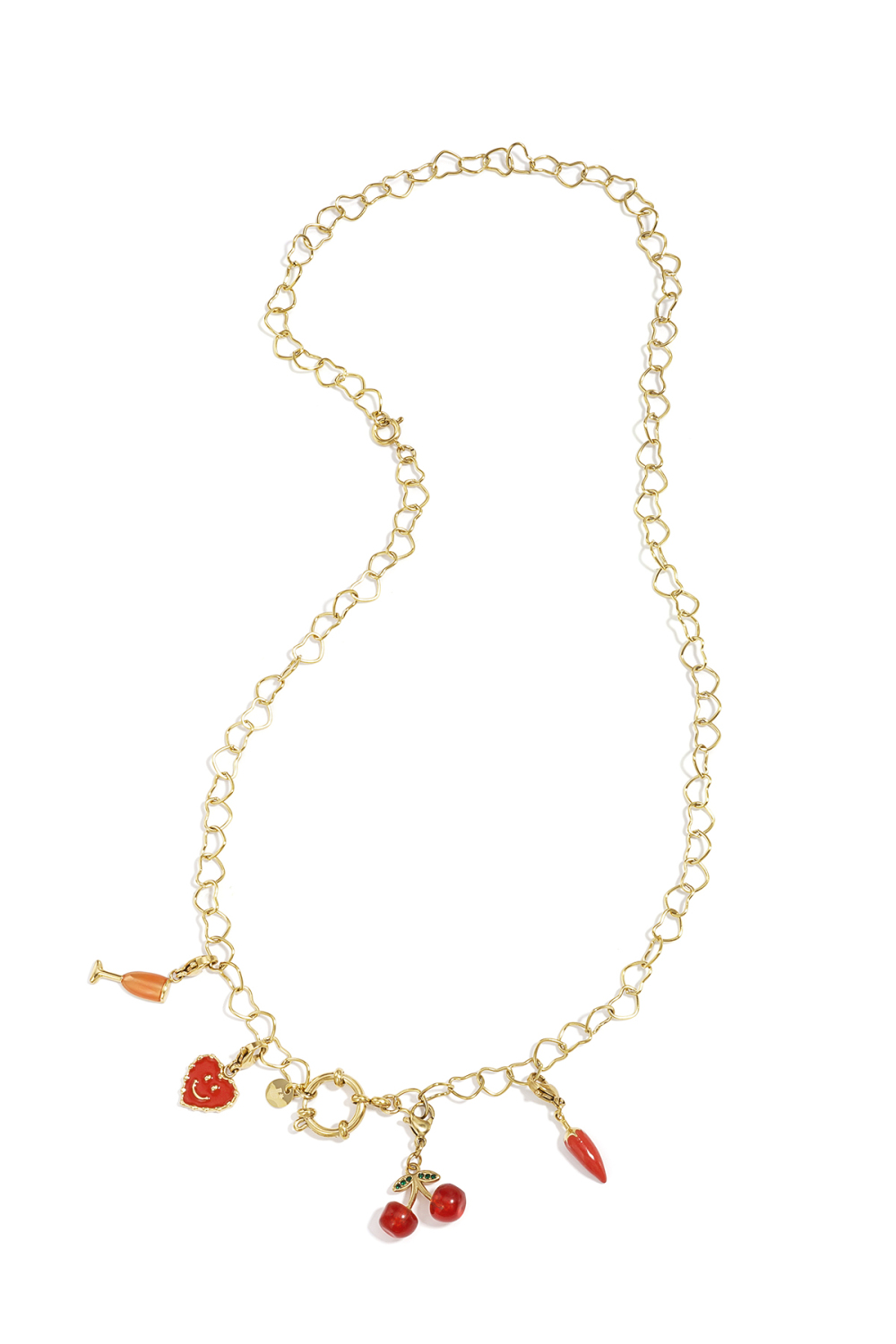 Bracelet-Collier 2 En 1 Avec Maillons En Forme De Cœur Image4