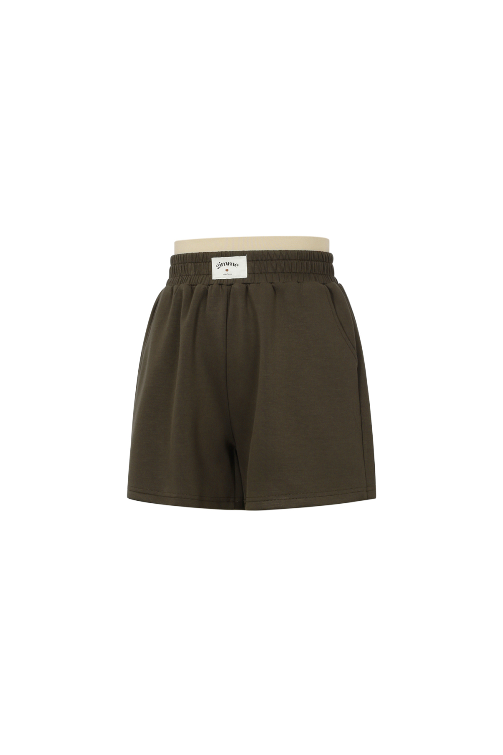 Shorts Casual Femme En Fibre De Polyester Tricotée Sporty Couleur Unie Image2