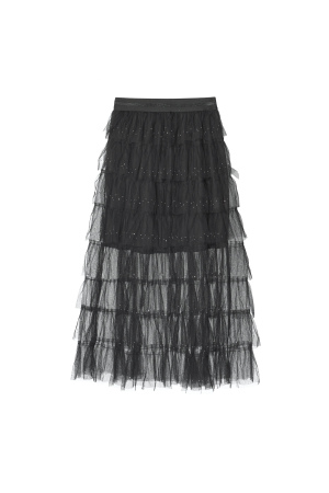 Jupe En Polyester À Volants Pour Femme Style Décontracté h5