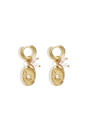 Boucles D'Oreilles Avec Perles Et Breloque Coquillage h5
