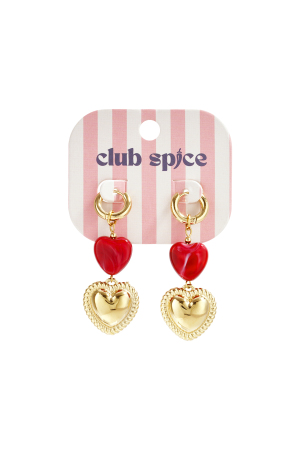 Boucles D'Oreilles Pendantes En Forme De Cœur h5 Image6