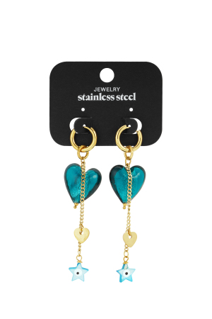 Boucles D'Oreilles Pendantes En Acier Inoxydable, Style Cœur, Décontractées, Simples Et Quotidiennes, Bijoux Pour Femmes h5 Image5