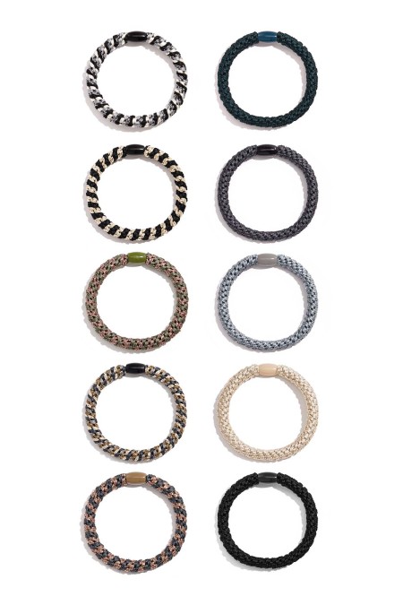 Bracelets élastiques à cheveux Multicouleur Polyester 2