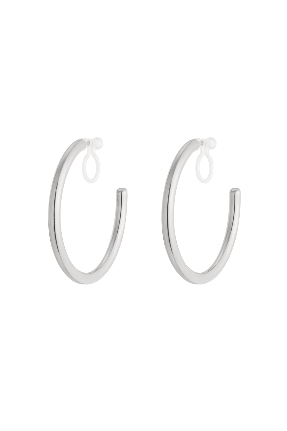 Boucles D'Oreilles Créoles Classiques À Clip h5Image3