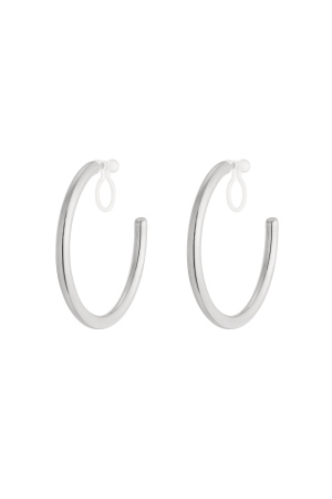 Boucles D'Oreilles Créoles Classiques À Clip h5 Image3
