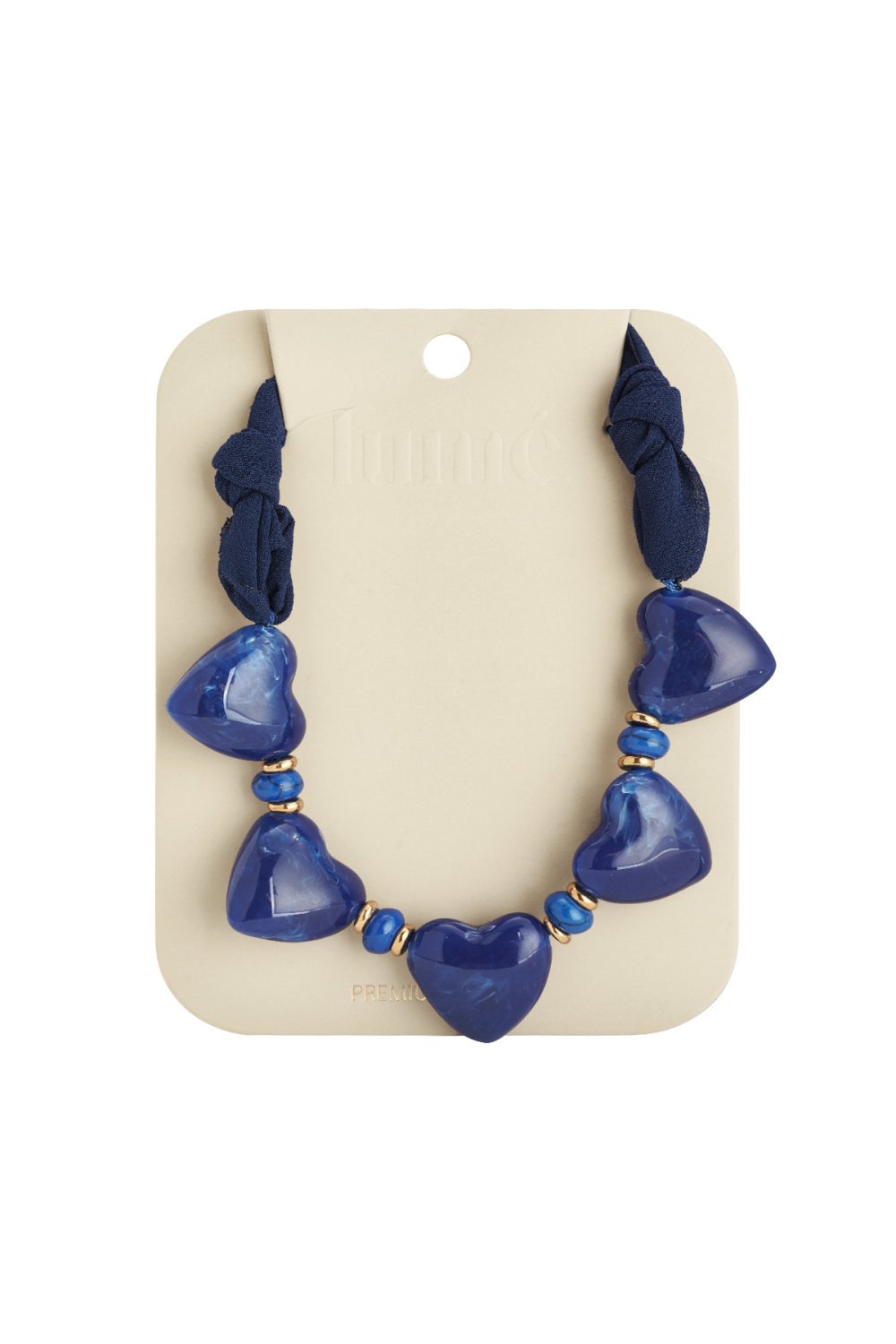 Collier En Tissu Avec Perles En Forme De Cœur h5Image4